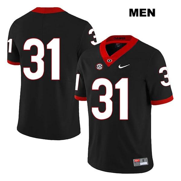 Georgia Bulldogs Men's Reid Tulowitzky #31 NCAA No Name Legend Authentic Black Nike Stitched College Football Jersey WAG1656ZX